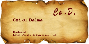 Csiky Dalma névjegykártya